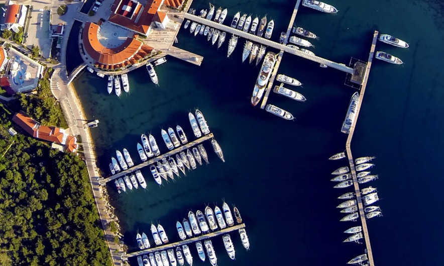 Vessels in Marina Frapa in Rogoznica